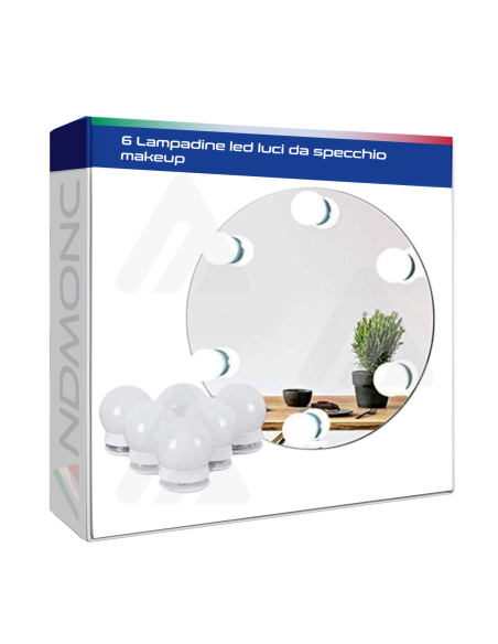 6 Lampadine led luci da specchio makeup