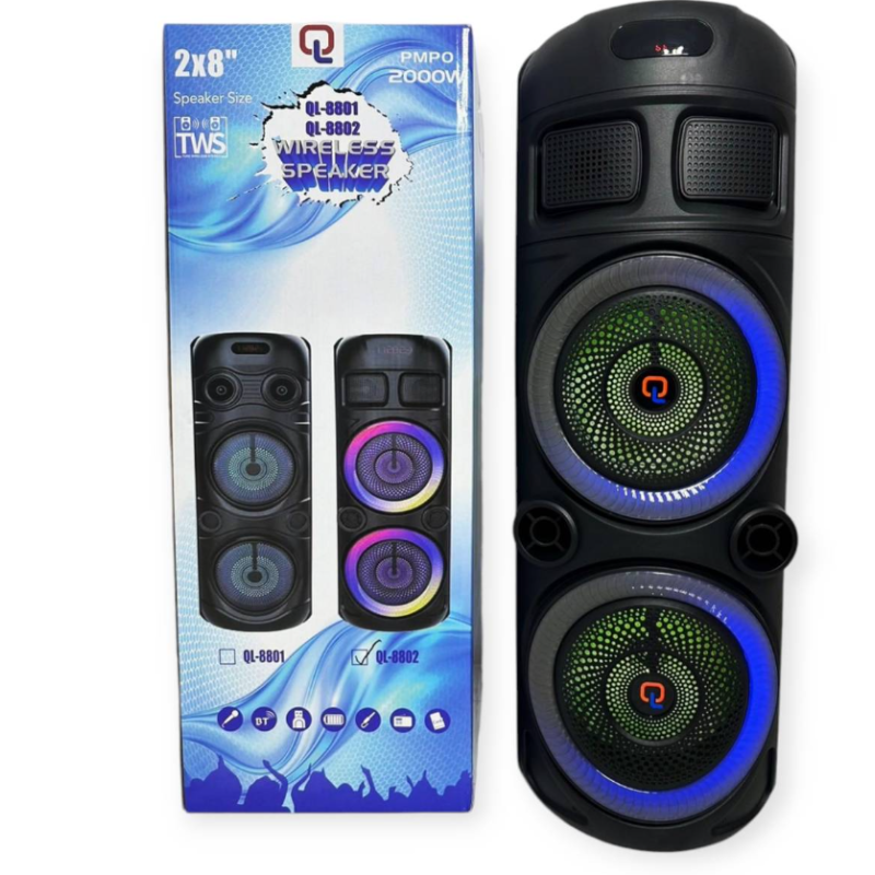 Cassa Altoparlante Bluetooth da 8" a 2 bit...