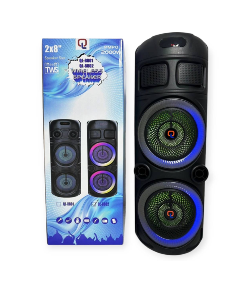 Cassa Altoparlante Bluetooth da 8" a 2 bit QL-8802 2000W