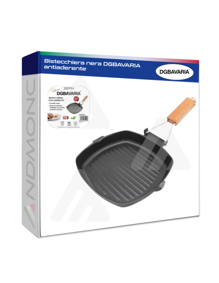 Bistecchiera nera DGBAVARIA antiaderente
