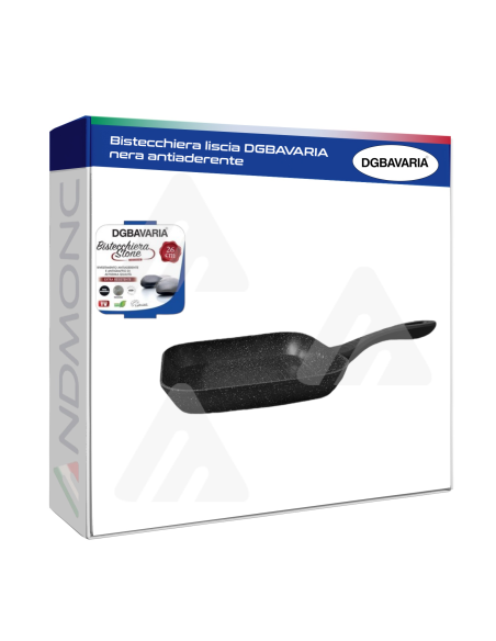 Bistecchiera liscia DGBAVARIA nera antiaderente
