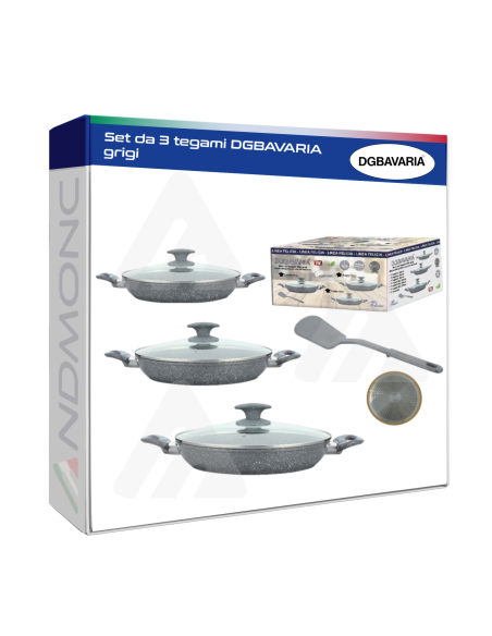 Set da 3 tegami DGBAVARIA grigi