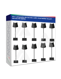 10 pezzi Lampada da tavolo LED ricariabile touch senza...