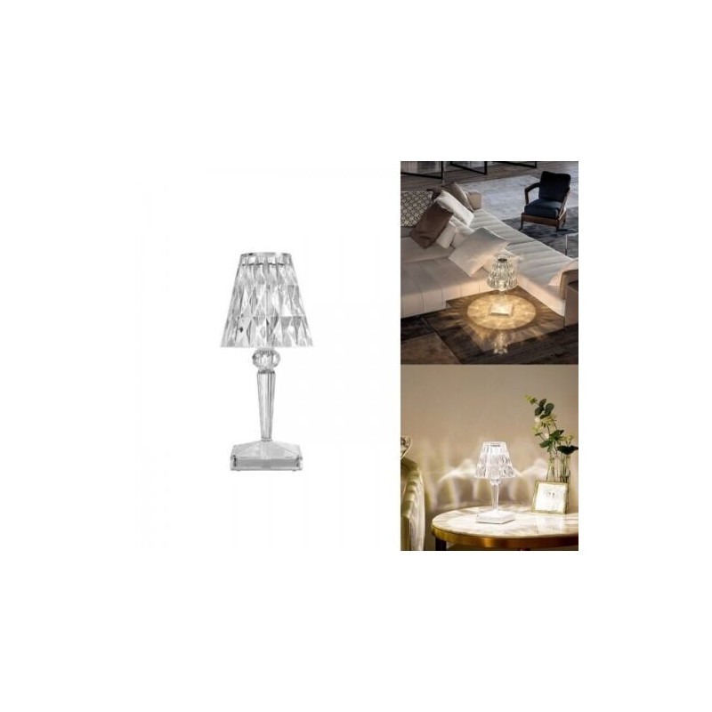 2 pezzi Lampada Tavolo diamantata ricaricabile...