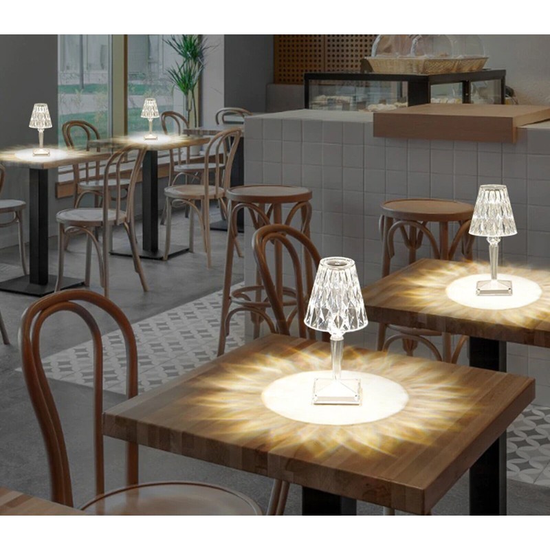 10 pezzi Lampada Tavolo diamantata ricaricabile...