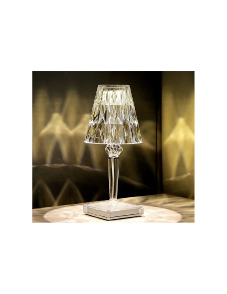 5 pezzi Lampada Tavolo diamantata ricaricabile USB effetto cristallo