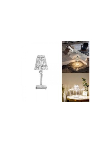 5 pezzi Lampada Tavolo diamantata ricaricabile USB effetto cristallo
