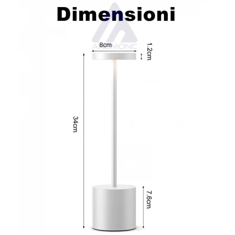 10 pezzi Lampada da Tavolo ricaricabile touch...