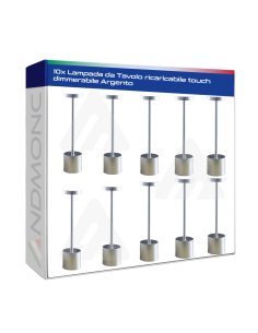 10 pezzi Lampada da Tavolo ricaricabile touch dimmerabile...