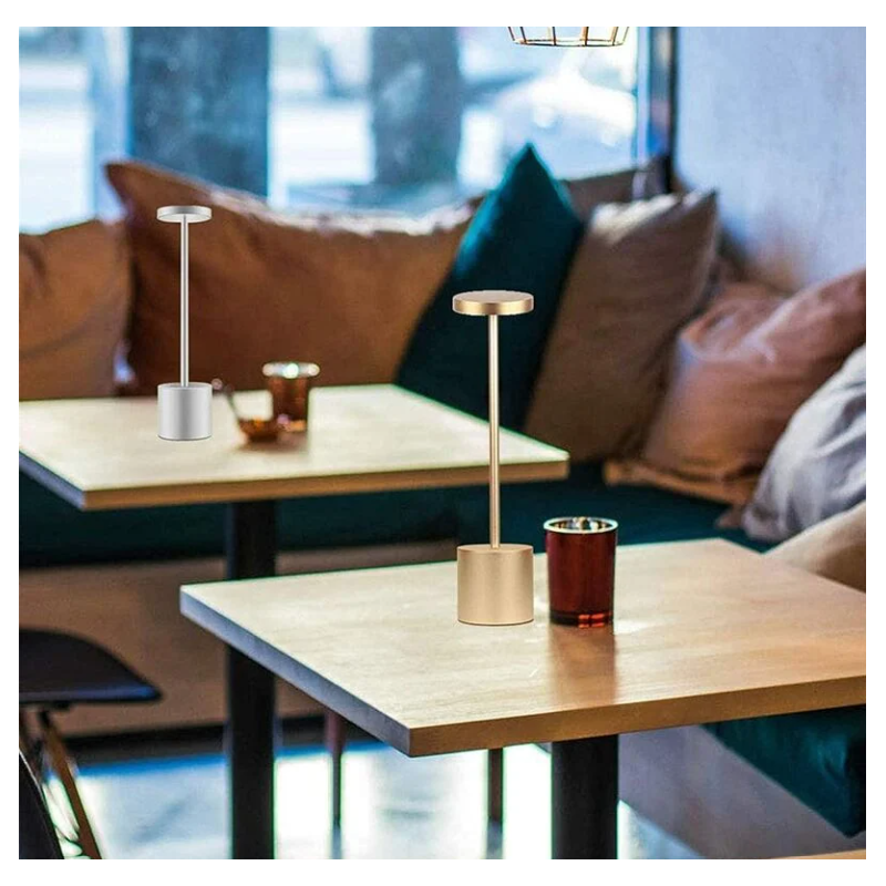 2 Pezzi Lampada da tavolo a LED wireless alluminio