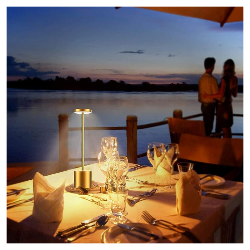 2 Pezzi Lampada da tavolo a LED wireless alluminio