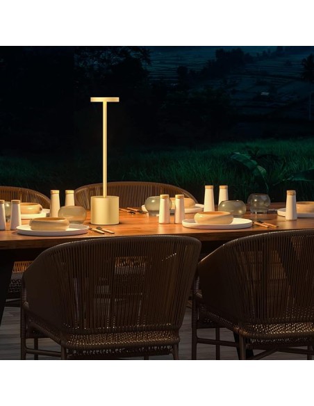 2 Pezzi Lampada da tavolo a LED wireless alluminio