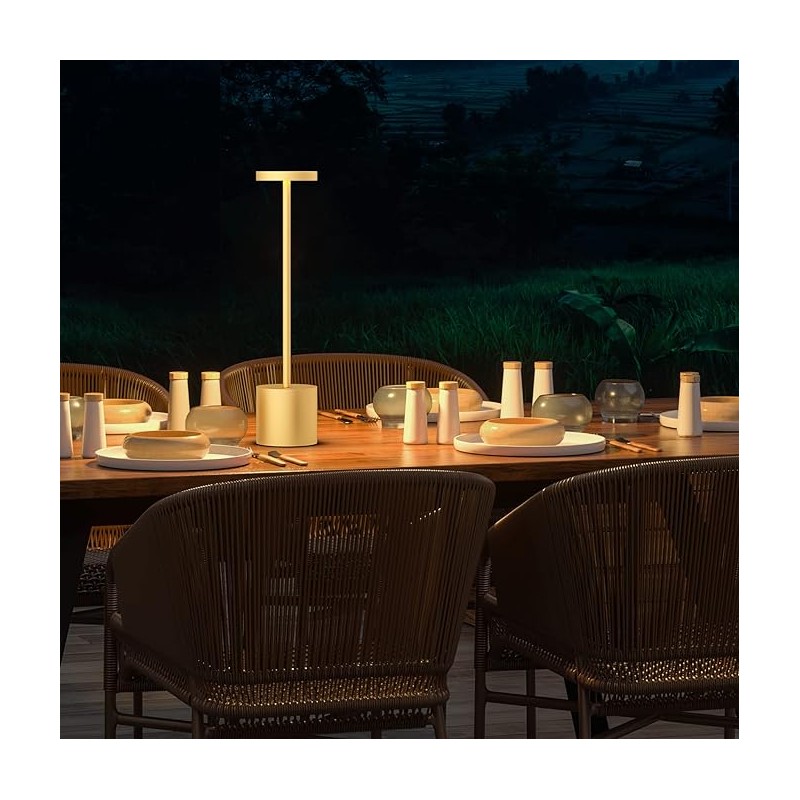 5 Pezzi Lampada da tavolo a LED wireless alluminio