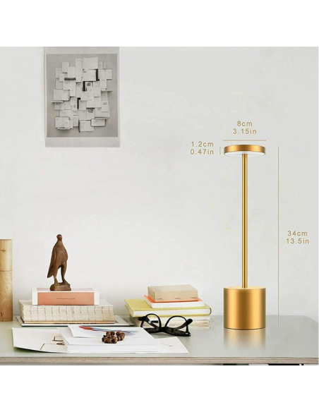 10 Pezzi Lampada da tavolo a LED wireless alluminio