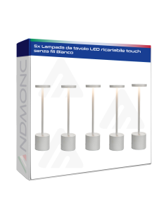 5 Pezzi Lampada da tavolo LED ricariabile touch senza...