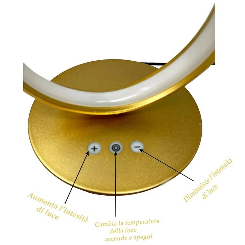 Lampada da Tavolo luce Calda e Fredda ORO