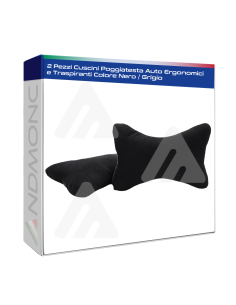 2 Pezzi Cuscini Poggiatesta Auto Ergonomici e Traspiranti...