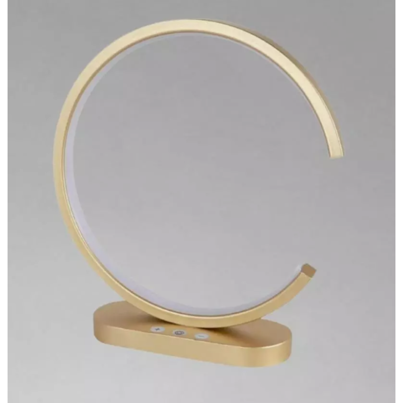 Lampada da Tavolo LED 12W Design Curva Oro...