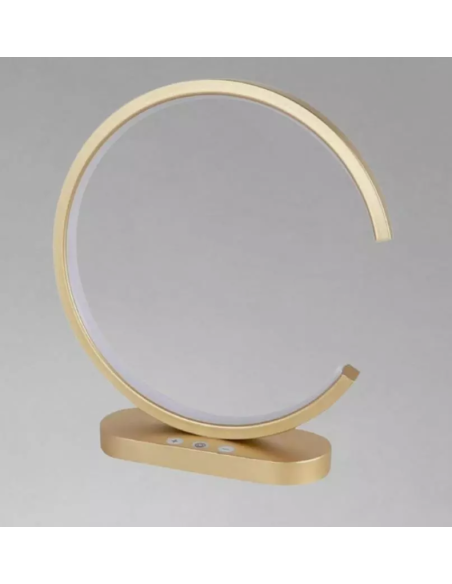 Lampada da Tavolo LED 12W Design Curva Oro Bianco Touch Scrivania Comodino IP20