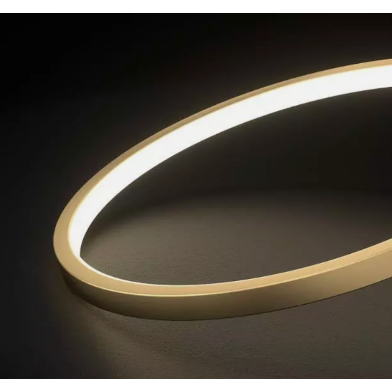 Lampada da Tavolo LED 12W Design Curva Oro...