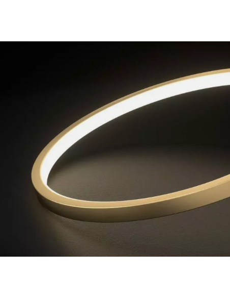 Lampada da Tavolo LED 12W Design Curva Oro Bianco Touch Scrivania Comodino IP20