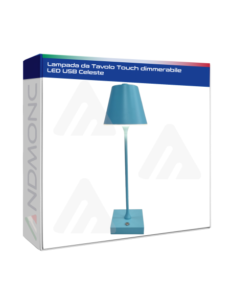 Lampada da Tavolo Touch dimmerabile LED USB Celeste