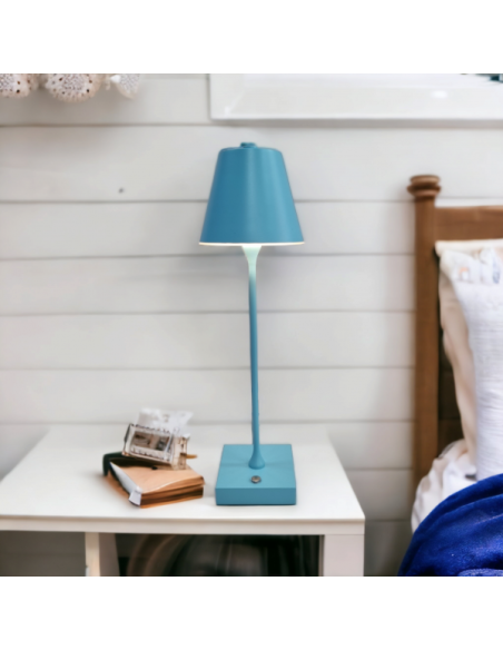 Lampada da Tavolo Touch dimmerabile LED USB Celeste