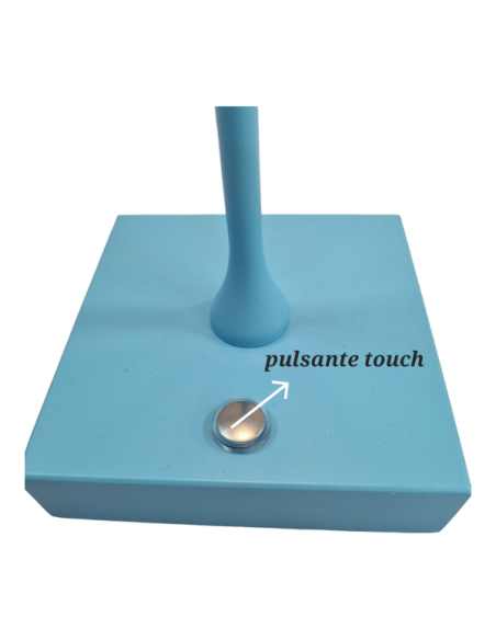 Lampada da Tavolo Touch dimmerabile LED USB Celeste