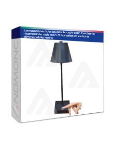 Lampada led da tavolo touch con batteria ricaricabile usb...