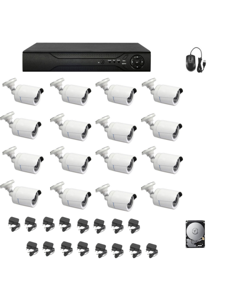 Kit videosorveglianza 16 telecamere 4K