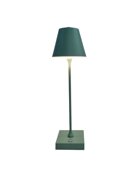 Lampada led da tavolo touch verde con batteria ricaricabile usb con 3 tonalita di colore dimmerabile
