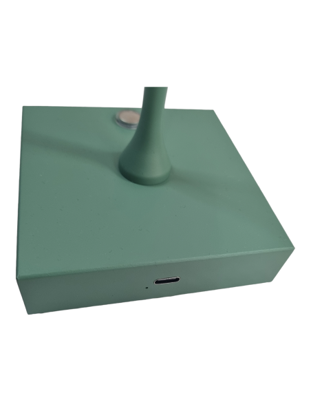 Lampada led da tavolo touch verde con batteria ricaricabile usb con 3 tonalita di colore dimmerabile