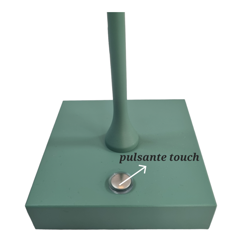Lampada led da tavolo touch verde con batteria...