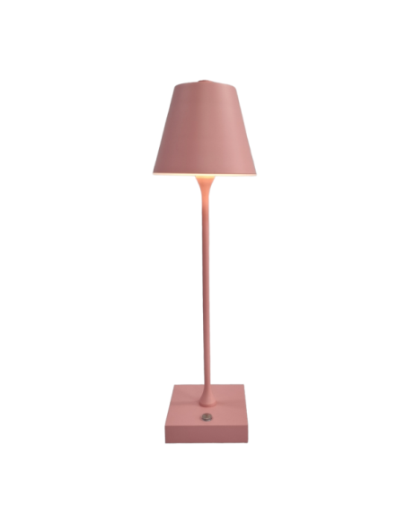 Lampada led da tavolo touch rosa con batteria ricaricabile usb con 3 tonalita di colore dimmerabile