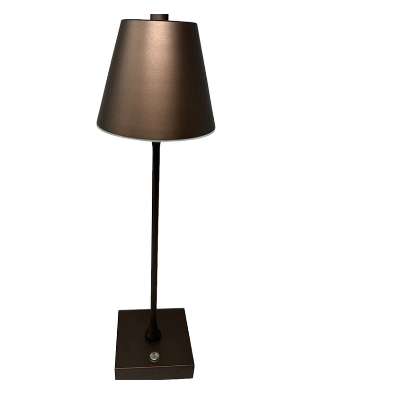 Lampada led da tavolo touch Marrone con...