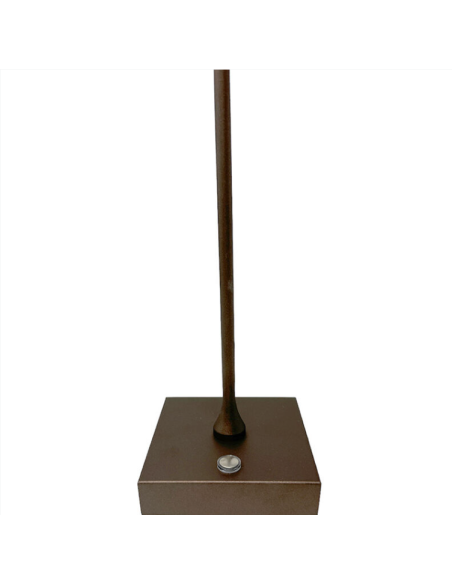 Lampada led da tavolo touch Marrone con batteria ricaricabile usb con 3 tonalita di colore dimmerabile