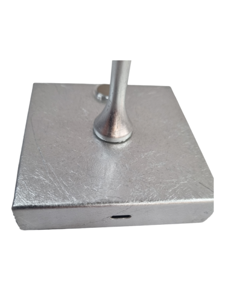 Lampada led da tavolo touch argentata con batteria ricaricabile usb con 3 tonalita di colore dimmerabile