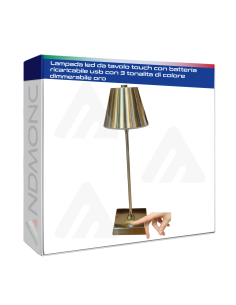 Lampada led da tavolo touch con batteria ricaricabile usb...