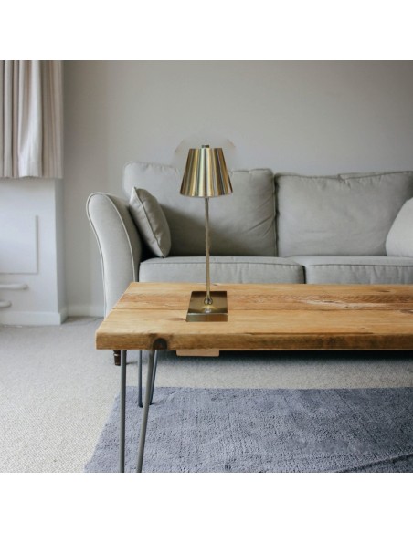 Lampada led da tavolo touch con batteria ricaricabile usb con 3 tonalita di colore dimmerabile oro