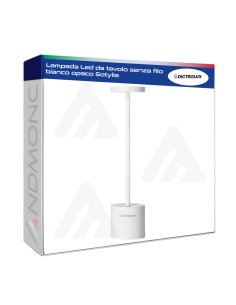 Lampada Led da tavolo senza filo bianco opaco Sotylia