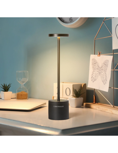 Lampada Led da tavolo senza filo nero opaco Sotylia