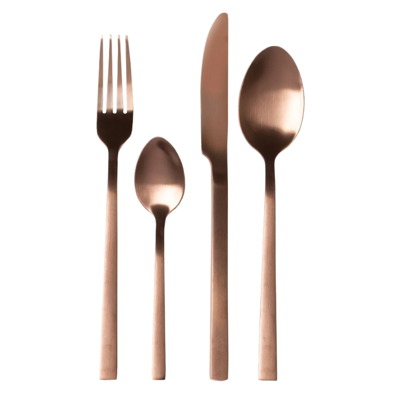 Servizio posate in acciaio inox Bronzo Satinato...