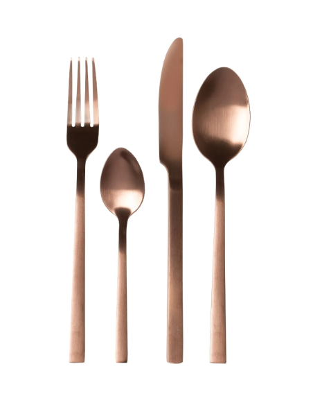 Servizio posate in acciaio inox Bronzo Satinato 24 pezzi Amaris Satin Bronze