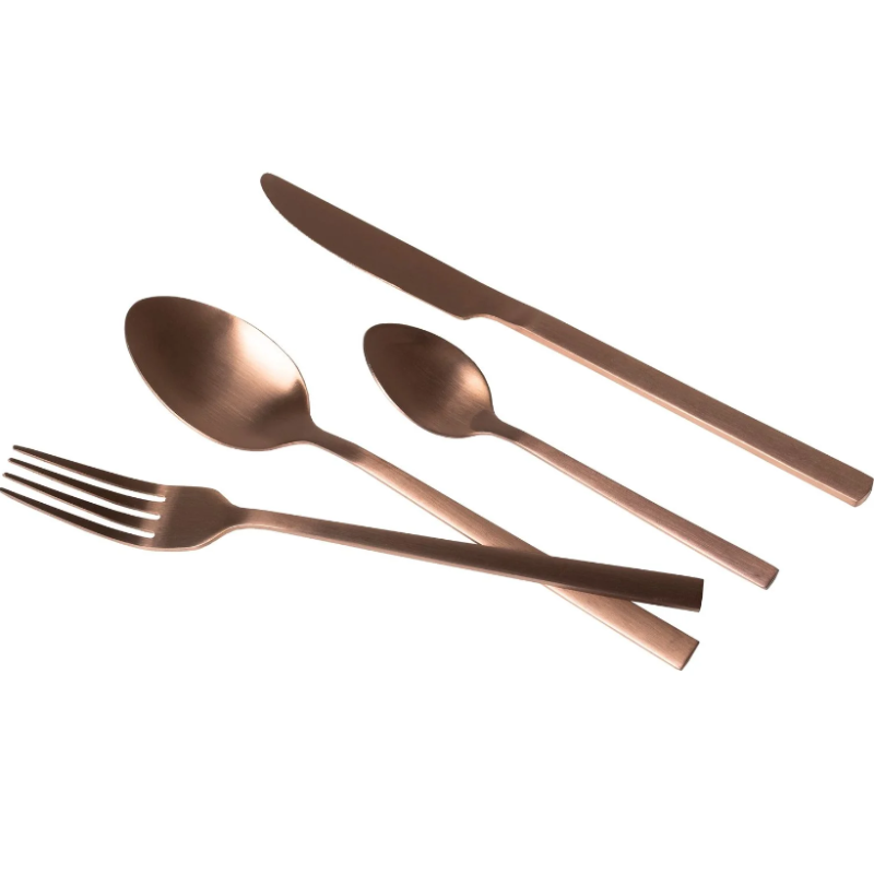 Servizio posate in acciaio inox Bronzo Satinato...