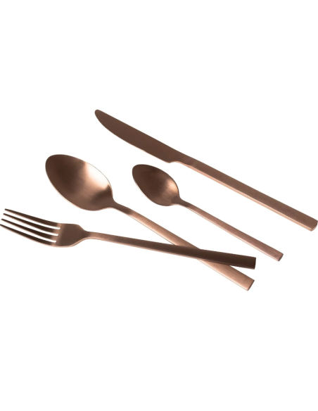 Servizio posate in acciaio inox Bronzo Satinato 24 pezzi Amaris Satin Bronze
