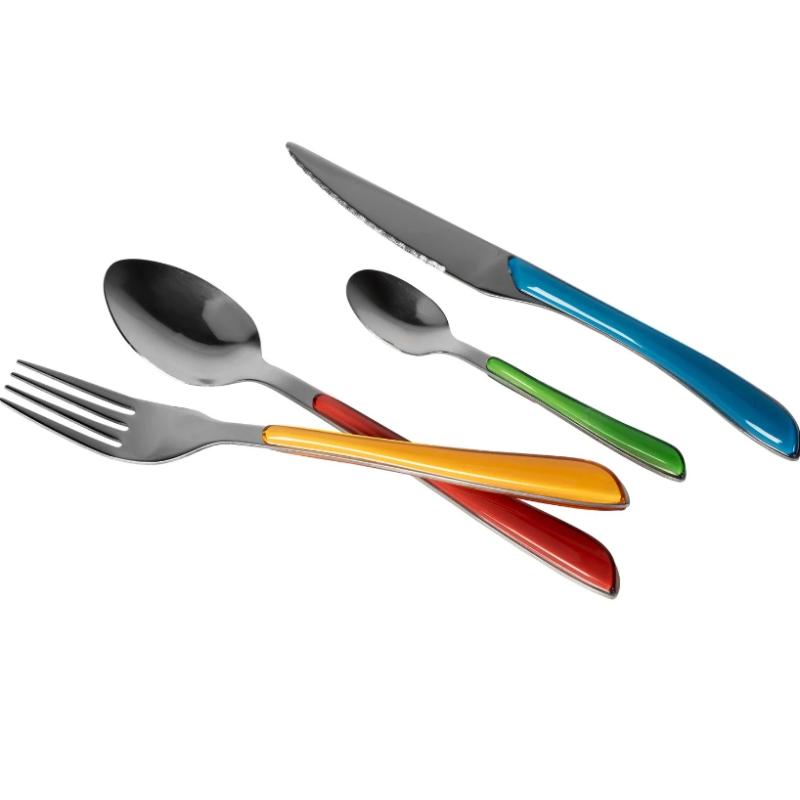 Servizio Posate 24 pezzi Multicolor Glossy mix...