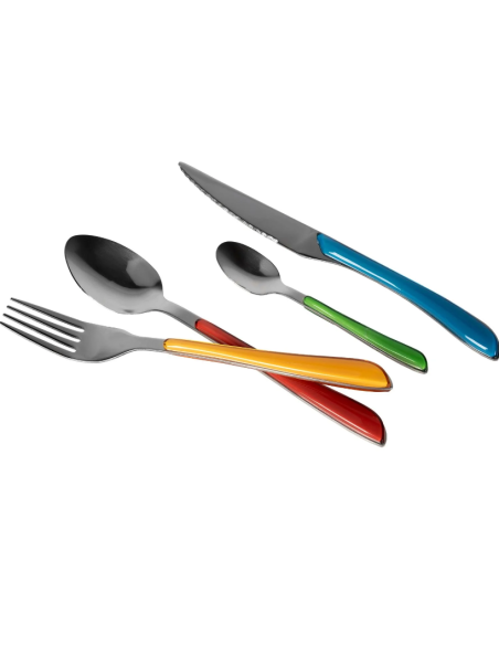 Servizio Posate 24 pezzi Multicolor Glossy mix Premium