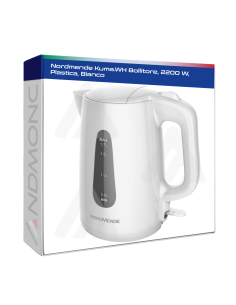 Nordmende Kuma Bollitore, 2200 W, Plastica, Bianco