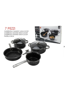 Set Batteria di pentole Antiaderenti Marmorizzate 7 Pezzi... 2