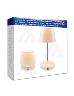 Lampada da tavolo con controllo del tocco dimmerabile,...